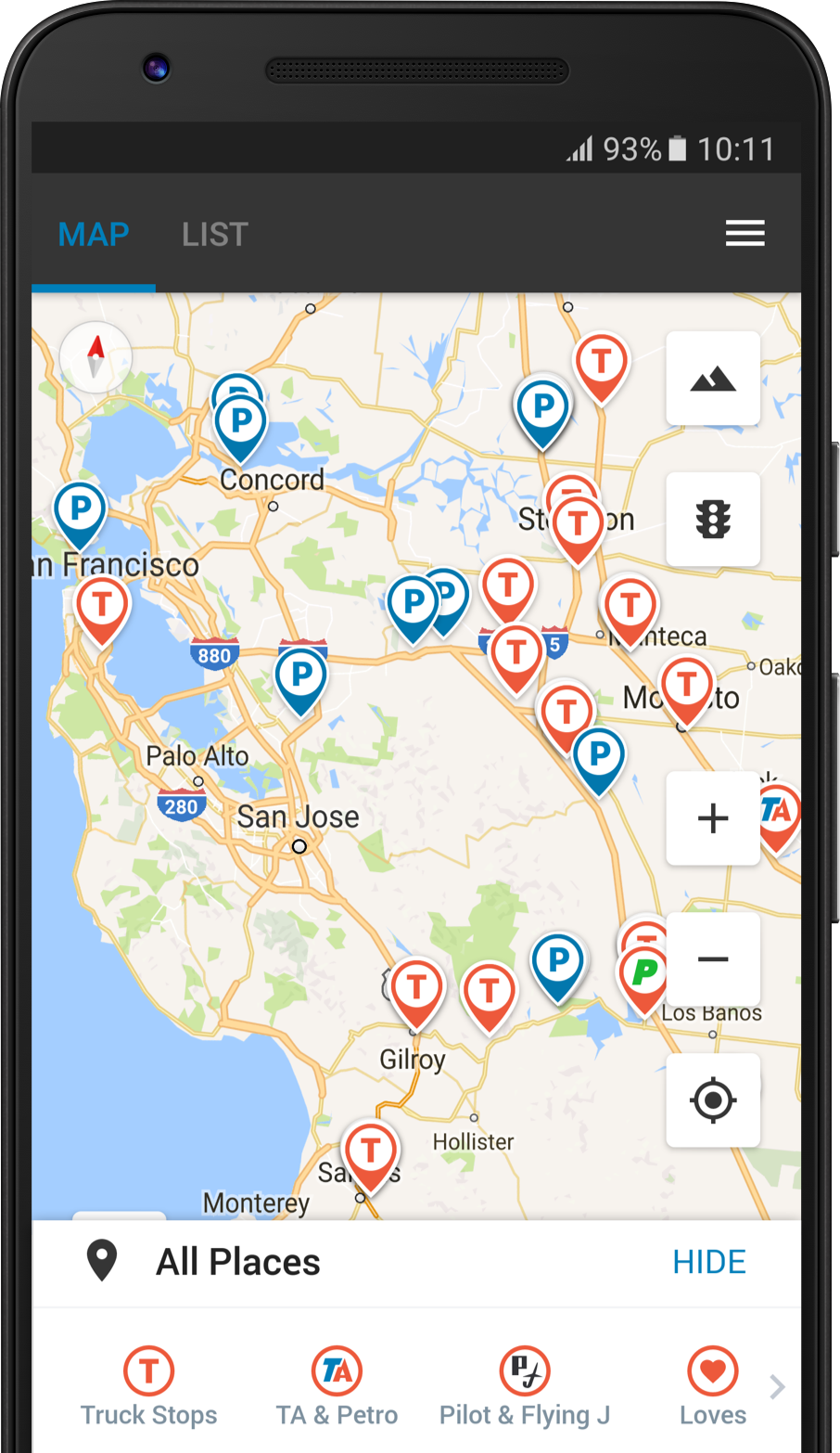 Map Of Truck Stops Truck Stops Near Me | Trucker Path