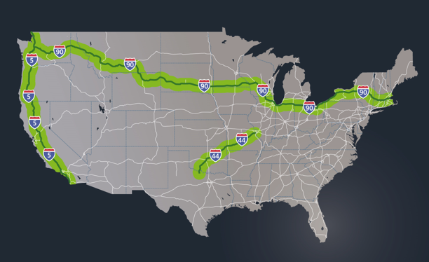 Highest-Rated Major US Trucking Corridors