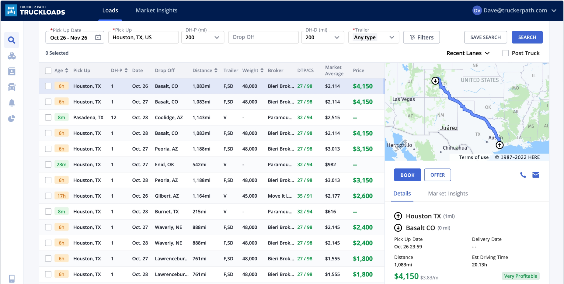 Free Load Board | Truckloads | Trucker Path