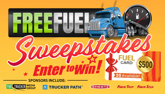 Free Fuel Sweepstakes In Support of National Truck Driver Appreciation Week